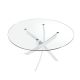 Mese dining - Masa rotunda design modern Veola alb, 110cm