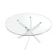 Mese dining - Masa rotunda design modern Veola alb, 130cm