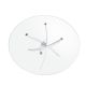 Mese dining - Masa rotunda design modern Veola alb, 130cm