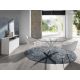 Mese dining - Masa rotunda design modern Veola alb, 130cm