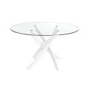 Masa rotunda design modern Veola alb, 140cm