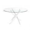 Masa rotunda design modern Veola alb, 140cm
