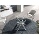 Mese dining - Masa rotunda design modern Veola alb, 140cm