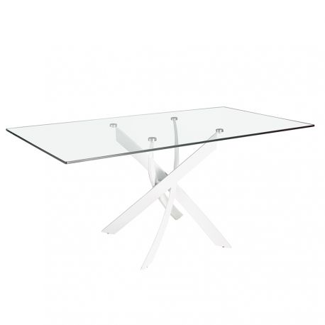 Mese dining - Masa dreptunghiulara design modern Veola alb, 140x95cm