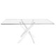Mese dining - Masa dreptunghiulara design modern Veola alb, 150x95cm