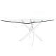 Mese dining - Masa dreptunghiulara design modern Veola alb, 160x95cm