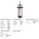 Pendule - Pendul pentru exterior CARROLL PARK large, cu protectie IP44