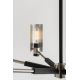 Candelabre, Lustre - Candelabru design modern PILSEN, negru si nichel satinat, cu 8 surse de lumina
