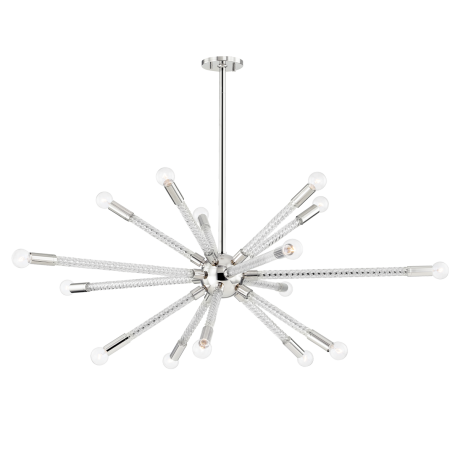 Candelabre, Lustre - Candelabru, lustra suspendata, design modern PIPPIN nichel lucios