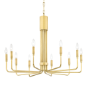 Candelabru design minimalist BRIGITTE alama antichizata, cu 10 surse de lumina
