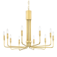 Candelabru design minimalist BRIGITTE alama antichizata, cu 10 surse de lumina