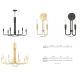 Candelabre, Lustre - Candelabru design minimalist BRIGITTE alama antichizata, cu 10 surse de lumina