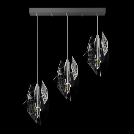 Pendule, Lustre suspendate - Lustra cu 3 pendule moderna design LUX realizata manual POLYGON