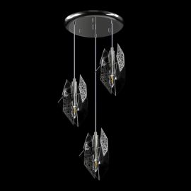 Pendule, Lustre suspendate - Lustra cu 3 pendule moderna design LUX realizata manual POLYGON