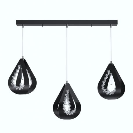 Pendule, Lustre suspendate - Lustra moderna cu 3 pendule design LUX realizata manual ALMOND XL A