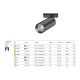 Spoturi, Proiectoare pe sina - Spot LED, accesoriu pentru sinele monofazate Unity, Focus LED negru