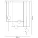 Pendule, Lustre suspendate - Lustra LED design Art Deco cu 4 surse de lumina Cuba