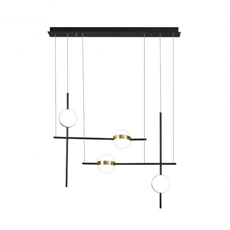 Pendule, Lustre suspendate - Lustra LED design Art Deco cu 4 surse de lumina Cuba