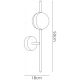 Aplice, corpuri de iluminat pentru pereti - Aplica de perete LED design Art Deco Cuba