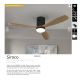 Lustre cu ventilator - Lustra LED cu Ventilator si telecomanda Siroco D-132cm negru/nuc