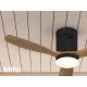 Lustre cu ventilator - Lustra LED cu Ventilator si telecomanda Siroco MINI negru/nuc