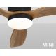 Lustre cu ventilator - Lustra LED cu Ventilator si telecomanda Siroco MINI negru/nuc