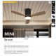 Lustre cu ventilator - Lustra LED cu Ventilator si telecomanda Siroco MINI negru/nuc