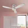 Lustra LED cu Ventilator si telecomanda Siroco MINI alb