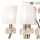 Candelabre, Lustre - Candelabru clasic cu 9 brate LOEWE antique brass/ abajur alb