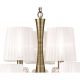 Candelabre, Lustre - Candelabru clasic cu 9 brate LOEWE antique brass/ abajur alb