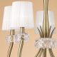Candelabre, Lustre - Candelabru clasic cu 5 brate LOEWE antique brass/ abajur alb