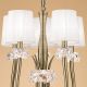 Candelabre, Lustre - Candelabru clasic cu 5 brate LOEWE antique brass/ abajur alb