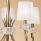 Candelabre, Lustre - Candelabru clasic cu 5 brate LOEWE antique brass/ abajur alb