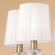 Candelabre, Lustre - Candelabru clasic cu 5 brate LOEWE antique brass/ abajur alb