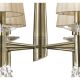 Candelabre, Lustre - Candelabru elegant cu 6 brate Tiffany alama antique/ abajur soft bronz