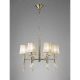 Candelabre, Lustre - Candelabru elegant cu 6 brate Tiffany alama antique/ abajur soft bronz