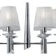 Candelabre, Lustre - Candelabru elegant cu 6 brate Tiffany crom/ abajur alb