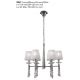 Candelabre, Lustre - Candelabru elegant cu 6 brate Tiffany crom/ abajur alb