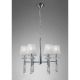 Candelabre, Lustre - Candelabru elegant cu 6 brate Tiffany crom/ abajur alb