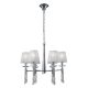 Candelabre, Lustre - Candelabru elegant cu 6 brate Tiffany crom/ abajur alb