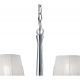 Candelabre, Lustre - Candelabru elegant cu 6 brate Tiffany crom/ abajur alb