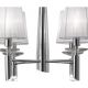 Candelabre, Lustre - Candelabru elegant cu 4 brate Tiffany crom/ abajur alb