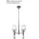 Candelabre, Lustre - Candelabru elegant cu 4 brate Tiffany crom/ abajur alb