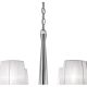 Candelabre, Lustre - Candelabru elegant cu 4 brate Tiffany crom/ abajur alb