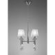 Candelabre, Lustre - Candelabru elegant cu 4 brate Tiffany crom/ abajur alb