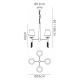 Candelabre, Lustre - Candelabru elegant cu 4 brate Tiffany crom/ abajur alb