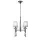 Candelabre, Lustre - Candelabru elegant cu 4 brate Tiffany crom/ abajur alb