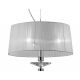 Pendule, Lustre suspendate - Lustra suspendata Tiffany crom/ abajur alb