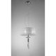 Pendule, Lustre suspendate - Lustra suspendata Tiffany crom/ abajur alb