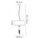Pendule, Lustre suspendate - Lustra suspendata Tiffany crom/ abajur alb